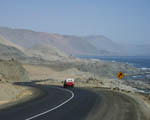  The spectacular coast road south of Iquique